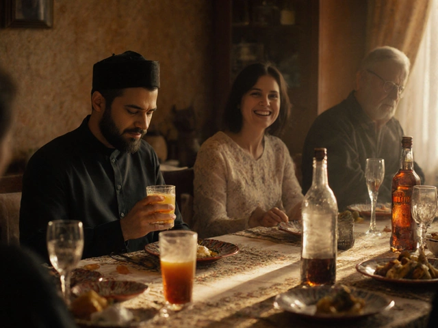 Можно ли мусульманину сидеть за столом, где пьют спиртное?