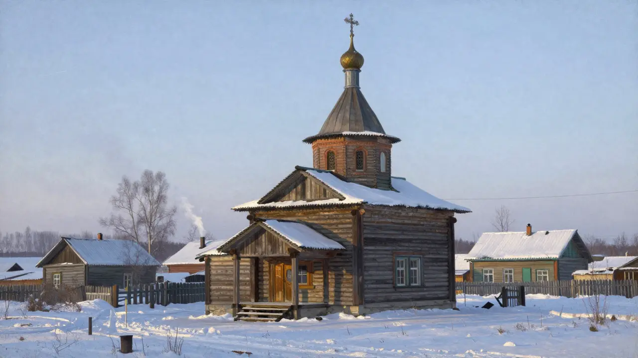 Каменная мечеть в селе Кукмор, XVIII век, с кирпичным куполом и деревянными украшениями.