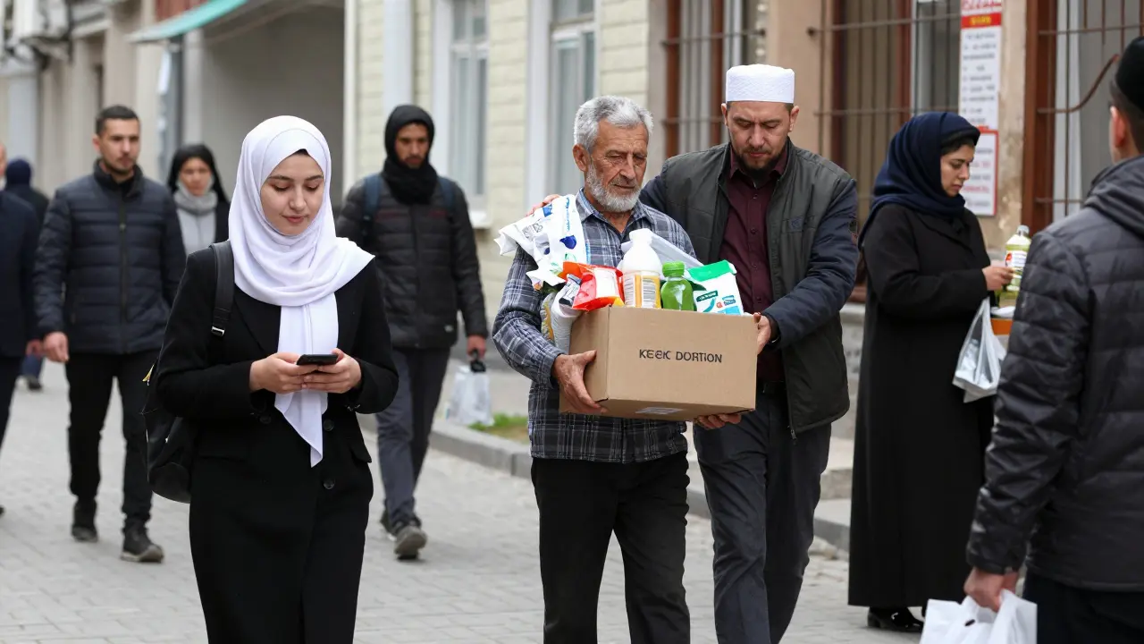 Люди разных возрастов совершают добрые дела в повседневной жизни — без символов, только действия.