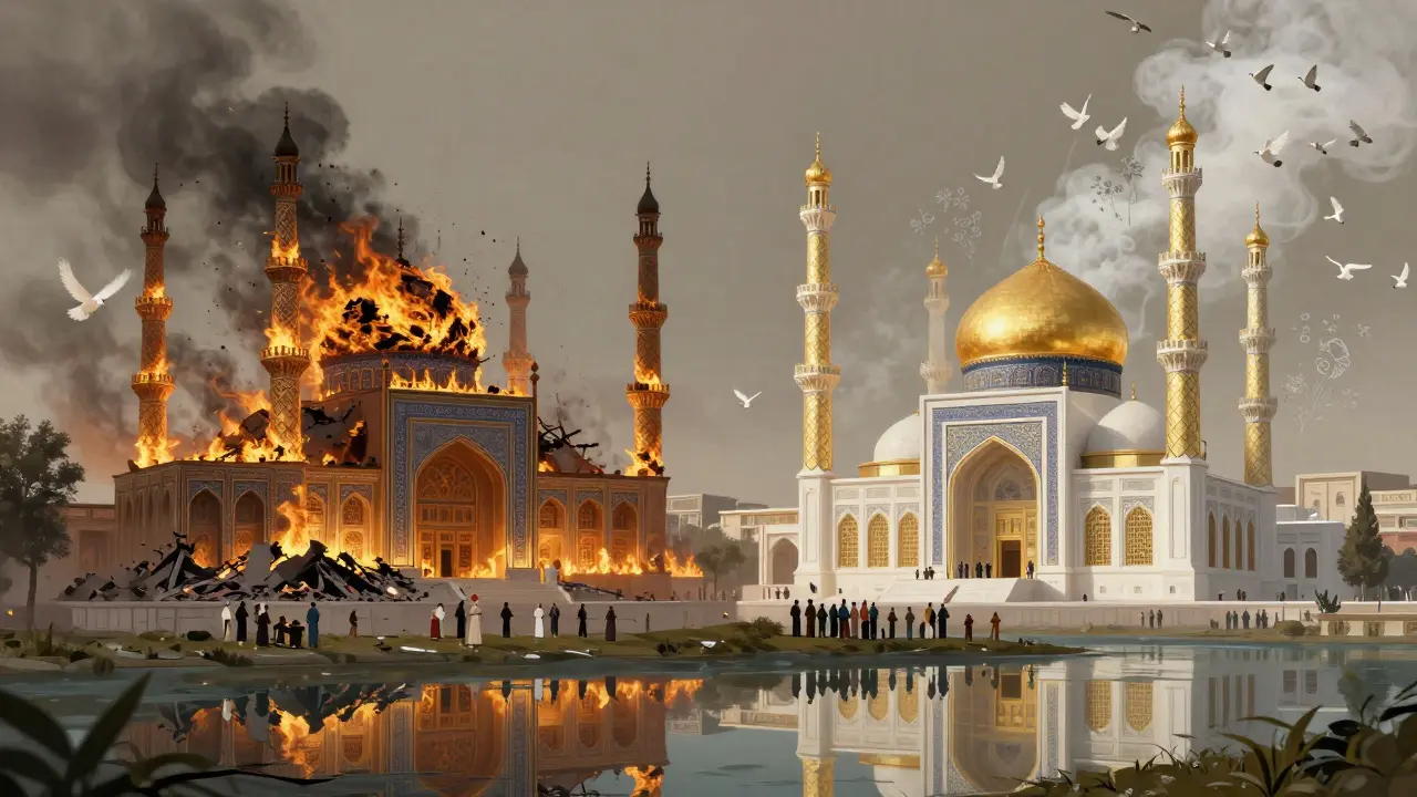 Мечеть Кул Шариф, возрождающаяся из пепла — сочетание древнего и современного в символическом образе.