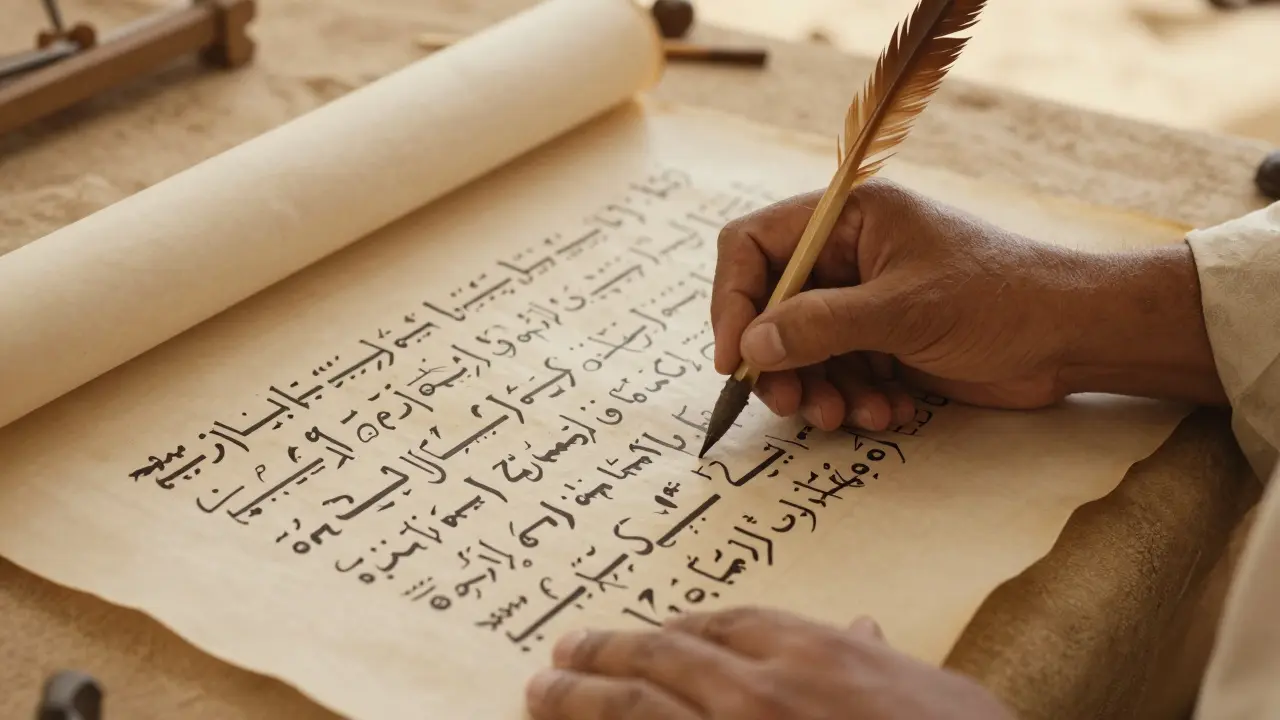 Почему арабский язык написан справа налево?